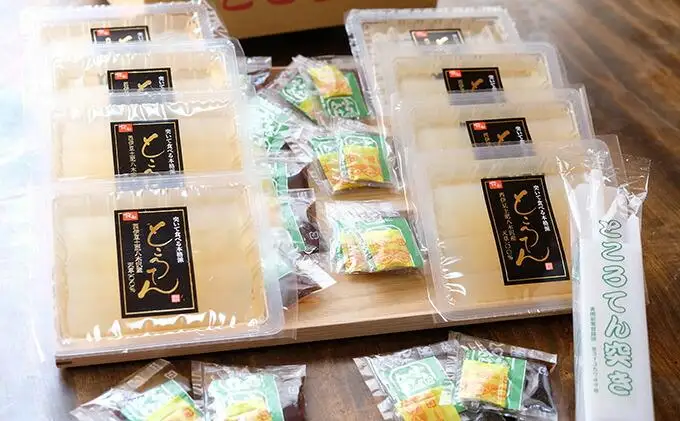 突いて食べるところてん（たれ・突き棒付き）16食セット　伊豆産天草100％ところてん | 伊豆産天草100％ところてん　和菓子・スイーツ 静岡 天草 ところてん デザート ヘルシー 和菓子 夏食材 伊豆 特産品 低カロリー 簡単調理 伝統食品 棒付き