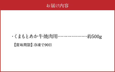 GI認証 くまもとあか牛 焼肉用 500ｇ _U01-1310