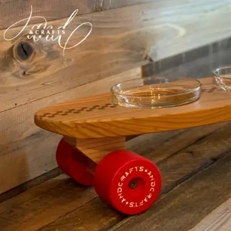 【＆CRAFTS】Pet bowls stand-3BOWLS-(Red)※名入れプレート付き【1257968】