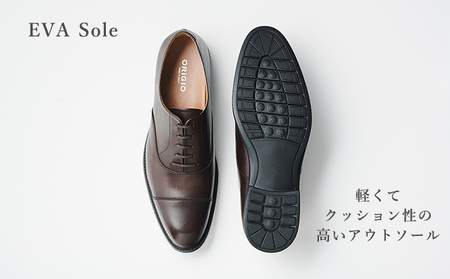 ORIGIO オリジオ 牛革ビジネスシューズ 紳士靴 ORG1000（ダークブラウン）【ファッション・靴・シューズ・革製品・革靴】 メンズ 男性 履き心地 日本製 国産別注レザー 柔らか 発色が良い 軽い EVA素材 アウトソール 3E  BN002 26.0cm