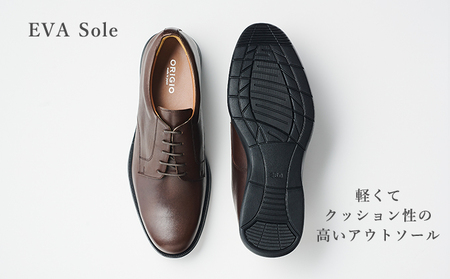 ORIGIO オリジオ 牛革ビジネスシューズ 紳士靴 ORG1001（ダークブラウン）【ファッション・靴・シューズ・革製品・革靴】 メンズ 男性 履き心地 日本製 国産別注レザー 柔らか EVA素材 アウトソール 3E  BN002 25.0cm