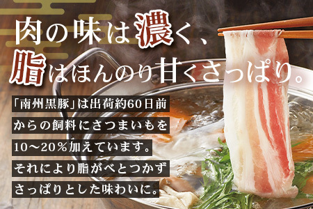 鹿児島県産 黒豚 しゃぶしゃぶ＆テキカツセット 3種 セット 約760g（肩ローススライス200g×2・バラスライス200g×2・ローステキカツ90g×4） NS-503 ｜ 肉 お肉 豚肉 豚 にく ぶた かごしま黒豚 ロース 肩ロース バラ スライス テキカツ 冷凍 小分け 本格しゃぶしゃぶ  とんかつ ステーキ とろける 甘み 鹿児島県 南大隅町 南州農場 