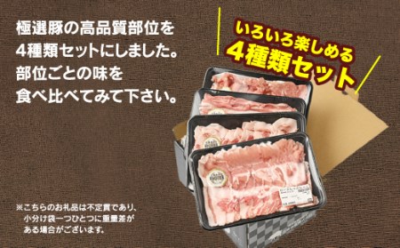 佐藤畜産の極選豚　しゃぶしゃぶ1.6kgセット ｜国産 豚 豚肉 ロース 肩ロース 赤身 モモ バラ ヘルシー セット 詰め合わせ しゃぶしゃぶ 鍋