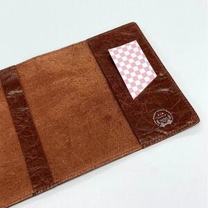 革工房いんのしまシワが楽しめる牛革ブックカバー文庫本サイズ(色:茶)