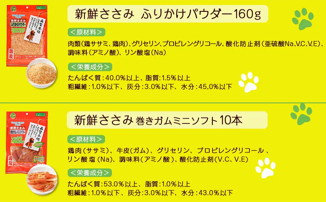 わんちゃんのおやつ★人気詰合せ10袋セット〔AA-G704〕_(都城市) 国産 犬用おやつ 10袋セット ささみ 細切りソフト うす切りソフト ふりかけ中粒 ふりかけパウダー 超やわらか巻きガム 巻きガムミニソフト ふわふわ削り節 砂肝 ふりかけ ソフトカット