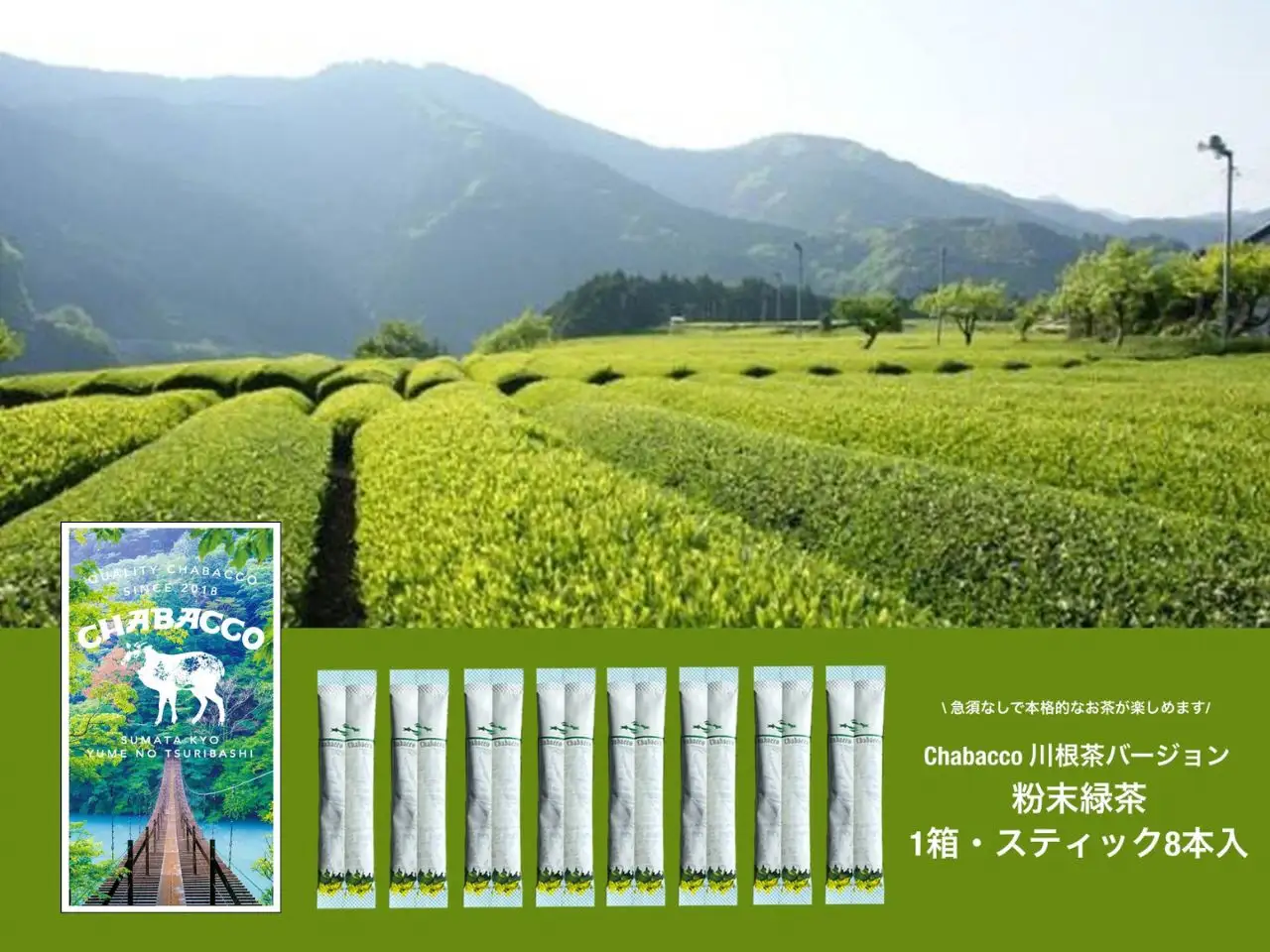 11-59 川根の粉末茶 Chabacco　川根本町5個セット