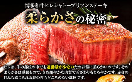 博多和牛 ヒレシャトーブリアンステーキ 200g×5枚 久田精肉店株式会社《30日以内に出荷予定(土日祝除く)》 博多和牛 牛肉 赤身 1kg A5等級 厳選 シャトーブリアン ステーキ 国産 