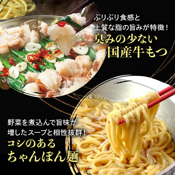 博多牛 もつ鍋 セット 4人前 (醤油味)