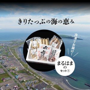 まるはまのセット１　ぶつ切り たこ たこザンギ 串灯台つぶ ほっけ 開き 特大 糠 さんま セット 詰め合わせ グルメ 食品 海鮮 魚介類 海の幸 海産物 加工品 ご飯のお供 おかず 惣菜 ザンギ つぶ貝 貝 魚 国産 冷凍 浜中漁業協同組合 北海道 浜中町 お取り寄せ 送料無料_H0001-113
