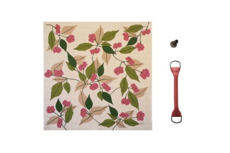 ウオーク社 ふろしきハンドセット（ペンサミエント/ベージュ）風呂敷 ふろしきバッグ バッグ ハンドル 持ち手 取っ手 シビラ おしゃれ 可愛い かわいい ギフト プレゼント 送料無料 広島県 呉市 ku079-031-r