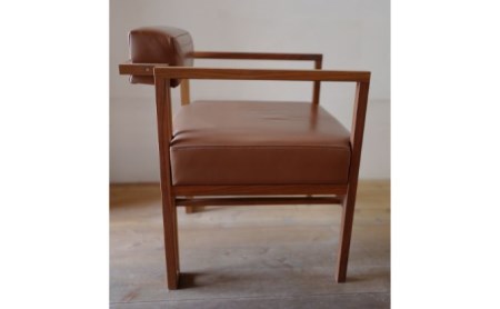 ラウンジチェア CHCL-01 1脚 椅子 インテリア 木材 家具 オシャレ 一人チェア リビング リラックス ソファ 座面 本革 ウォールナット チェリー 木製  黒×チェリー材