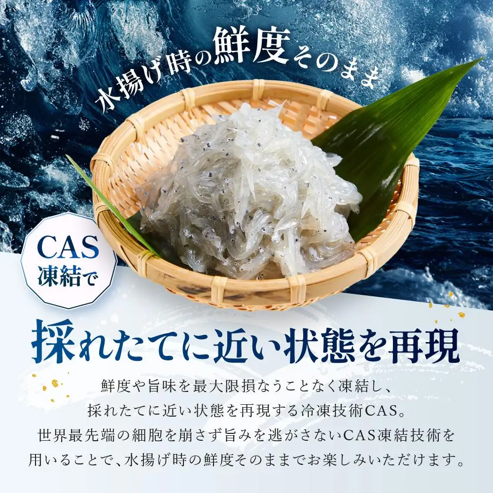 CAS凍結 生しらす セット 和歌山県産 冷凍 200g × 2袋 + 50g × 5袋 合計 650g