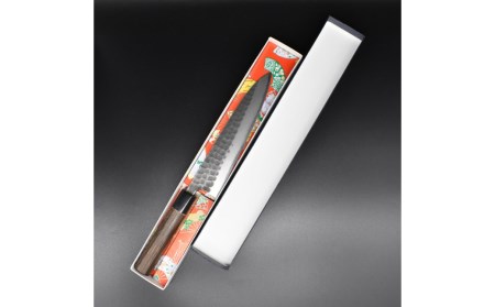 [金次郎] 筋引き包丁(両刃) 刃渡り240mm 左利き・右利き使用可 槌目仕上げ