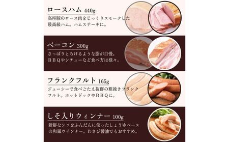 ハム ソーセージ 詰め合わせ 高座豚 手造り セット 全 8種 骨付きハム 入り 豚肉 肉 お肉 加工肉 食品 ベーコン ウィンナー ウインナー 