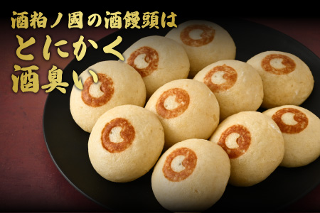 白龍酒粕・純米吟醸を使用した史上最も酒臭い酒饅頭10個セット [A-4519]