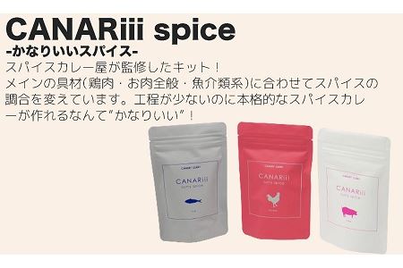 本格スパイスカレーが簡単に作れるキット（CANARiii spice SET）