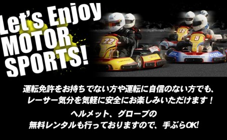 思いっきり楽しむレンタルカート　PM半日貸切プラン(営業日13時～16時　10台まで) 体験 チケット レジャー サーキット レーシング 大人 子供 最高速度60～70km カートランド四国 