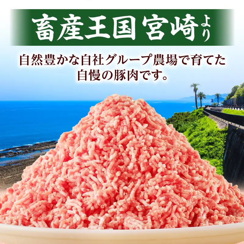 豚肉 ミンチ 豚肉[宮崎県産 4kg 500g×8P]
