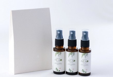 森の香りのリフレッシュウォーターセット3種 30ml×3本 | 天然成分 息吹 息吹き 朝霧 里山かぼす 森 香り リフレッシュ セット 里山かぼす ギフト 大分県 中津市