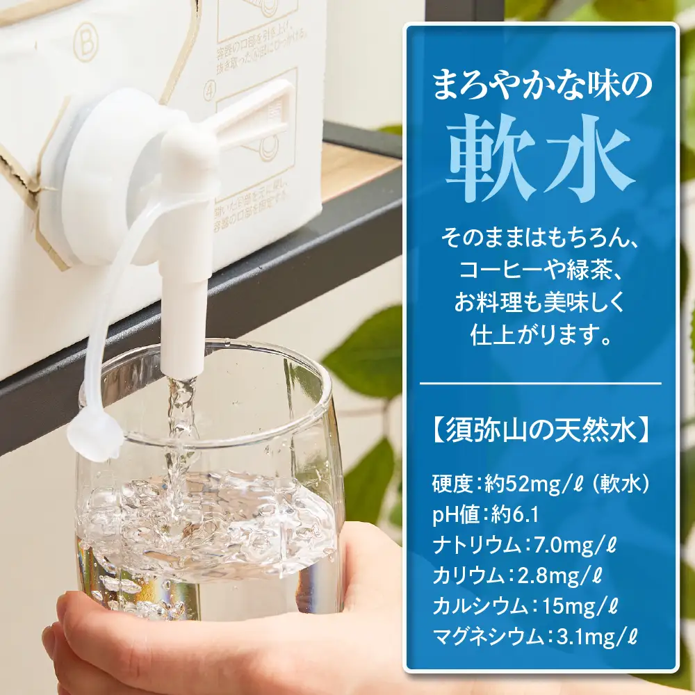【定期便】須弥山の天然水 バックインボックス20L×2回