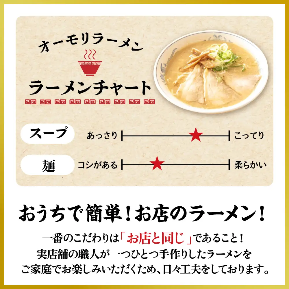 新潟県 妙高市 オーモリの冷凍 豚骨 醤油 ラーメン 2人前