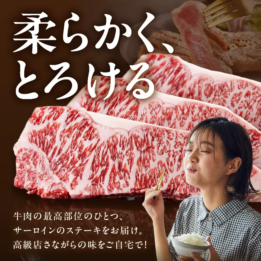 宮崎牛サーロインステーキ200g×3枚_AD-2603_(都城市) 宮崎牛 牛 サーロイン ステーキ 200g×3枚 600g