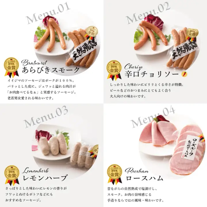 ハム 詰め合わせ 7種 肉のイイジマ（DU-96）