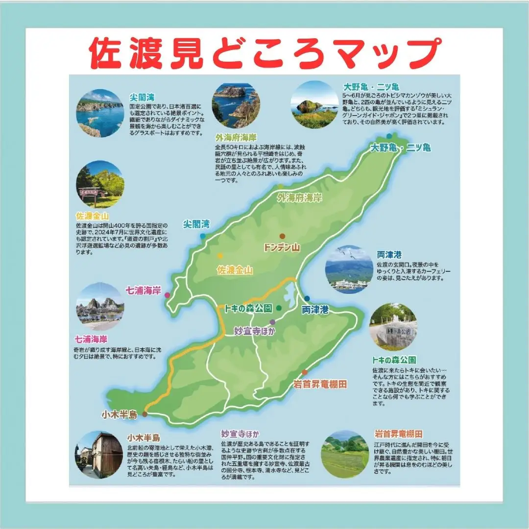 【新潟県佐渡】おけさ観光タクシーで巡る佐渡！5時間観光プラン