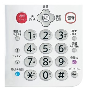 R104　SHARP 電話機 JD-ATM1C（ホワイト系）【シャープ 電化製品 家電 生活家電 電話 防犯 迷惑電話防止 特殊詐欺対策 録音 正規品 大阪府 八尾市 返礼品】