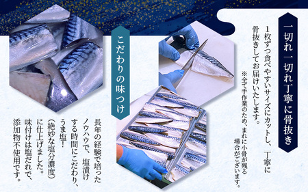 サバ 骨なし 切り身の鯖 無添加 塩さば 約1.25kg（250g×5パック 20枚）【nss501C】