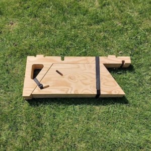 HEXA-TABLE【かこむ】[ テーブル アウトドア キャンプ バーベキュー BBQ 軽量 収納 コンパクト ] ヘキサテーブル 囲み ストーブ 6角形 折り畳み 無塗装品 着色 塗装 自由 針葉樹構造用合板 12mm厚 