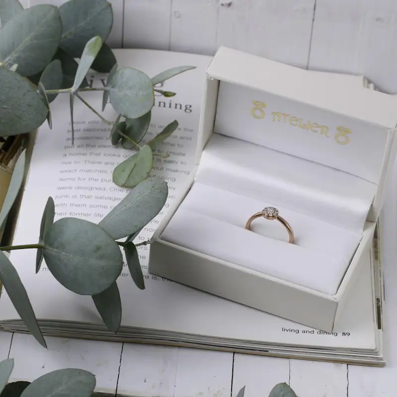 結ピンクゴールド ダイヤモンド0.2ct【O57-003】