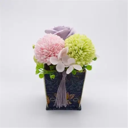 カルトナージュ花器の仏花アレンジ(一対)と写真たて(BEST OF MORRIS)_雑貨   _【1395497】