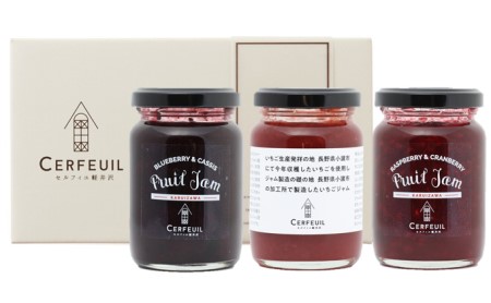 フルーツジャム3本セット ブルーベリー 果汁 酸味料 増粘剤 果実 グラニュー糖 ミックス 詰合せ 