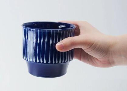 【AB1185】【波佐見焼】 満水325mlカップ　雨垂れ 【西海陶器】1　18150