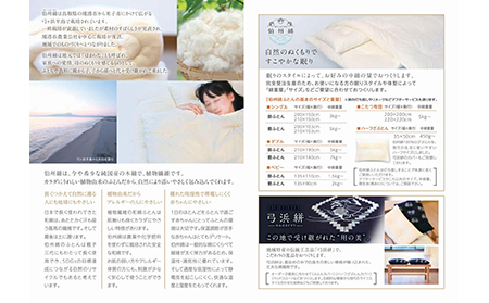 伯州綿の布団　掛け敷き布団セット　シングルサイズ_T2600179