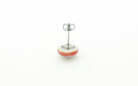 【美濃焼】 ピンクむら タイル ピアス 直径10mm 瑞浪市 / TILEmade タイル アクセサリー ハンドメイド [AZCD022]