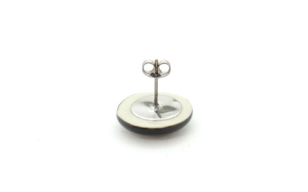 【美濃焼】 青錆むら タイル ピアス 直径15mm 瑞浪市 / TILEmade タイル アクセサリー ハンドメイド [AZCD047]