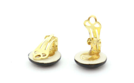 【美濃焼】 青錆むら タイル イヤリング 直径15mm 瑞浪市 / TILEmade タイル アクセサリー ハンドメイド [AZCD044]