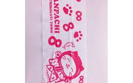 八郎潟町ご当地キャラ ニャンパチ 今治タオル３色 ゆるキャラ（観光協会） [フェイス セット 今治 日用品 ホワイト 新生活]