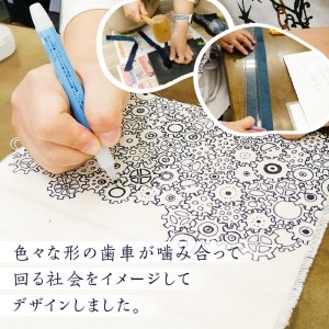 【黒豚革使用】帆布バッグ、パラパラメモセット（黒豚デザイン） K070-001_01
