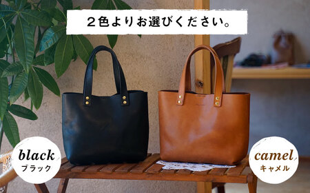 本革 ミニトート （ ブラック / キャメル ） 糸島市 / BLESS [AAA023] 鞄 レザー