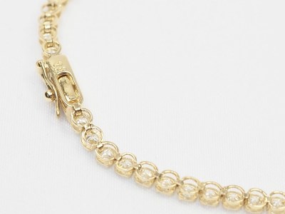 K18YG　2.00ｃｔダイヤモンドテニスブレスレット P2710
