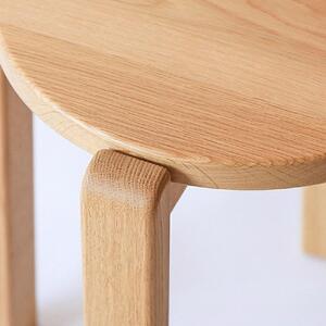 旭川家具　山室家具製作所　ALTO(アルト)　No.1　丸スツール　ナラ　LA色   _00525