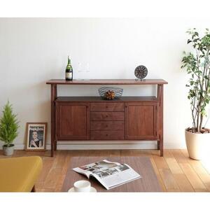 旭川家具　山室家具製作所　プロトNo.401キャビネット　ウォールナット 【 国産 無垢 インテリア 木製 収納 ナチュラル キャビネット リビング ダイニング 北海道 】 _01957