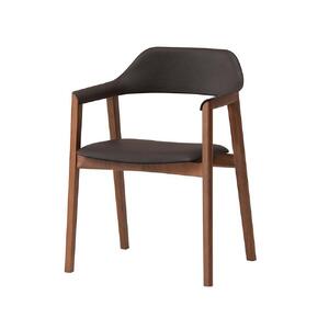 旭川家具 カンディハウス TEN ソリッドテーブル&アームチェアー4脚セット ウォルナットCW_01345
