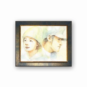 オーダーメイド 似顔絵 【水彩画タイプ】B4サイズ 額装_オーダーメイド 似顔絵 水彩画タイプ B4サイズ 257×364mm 厚手マット紙 額装 1枚で2名様まで ペット可 写真から 透明水彩 デジタル処理 水彩画風 ウェルカムボード 贈り物 記念日 母の日 父の日 誕生日 結婚記念日 入学 卒業 福岡県 久留米市 送料無料 〔Qb014〕