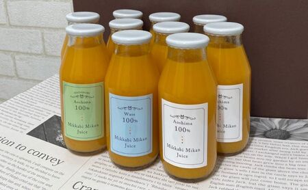 和田農園の三ヶ日みかんを丸ごと搾ったみかんジュース 3種アソート 10本入り 果汁飲料 フルーツジュース 旬のみかん 爽やか 100％ストレートジュース 飲み比べ 