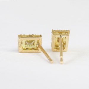 甲府市発 k18イエローゴールド ダイヤモンド ピアス 0.3ct [PS-0766YG]