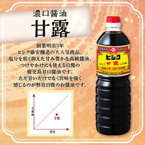 【5営業日以内に発送】ヒシク 藤安醸造 甘露 1L × 6本 セット K026-006 調味料 スピード配送 最短 すぐ届く お急ぎ